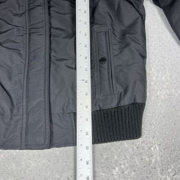 HOLLISTER ALL WEATHER BOMBER JACKET COAT W/FAUX FUR BLACK WOMEN’S SIZE LARGE NWT - Picture 7 of 12